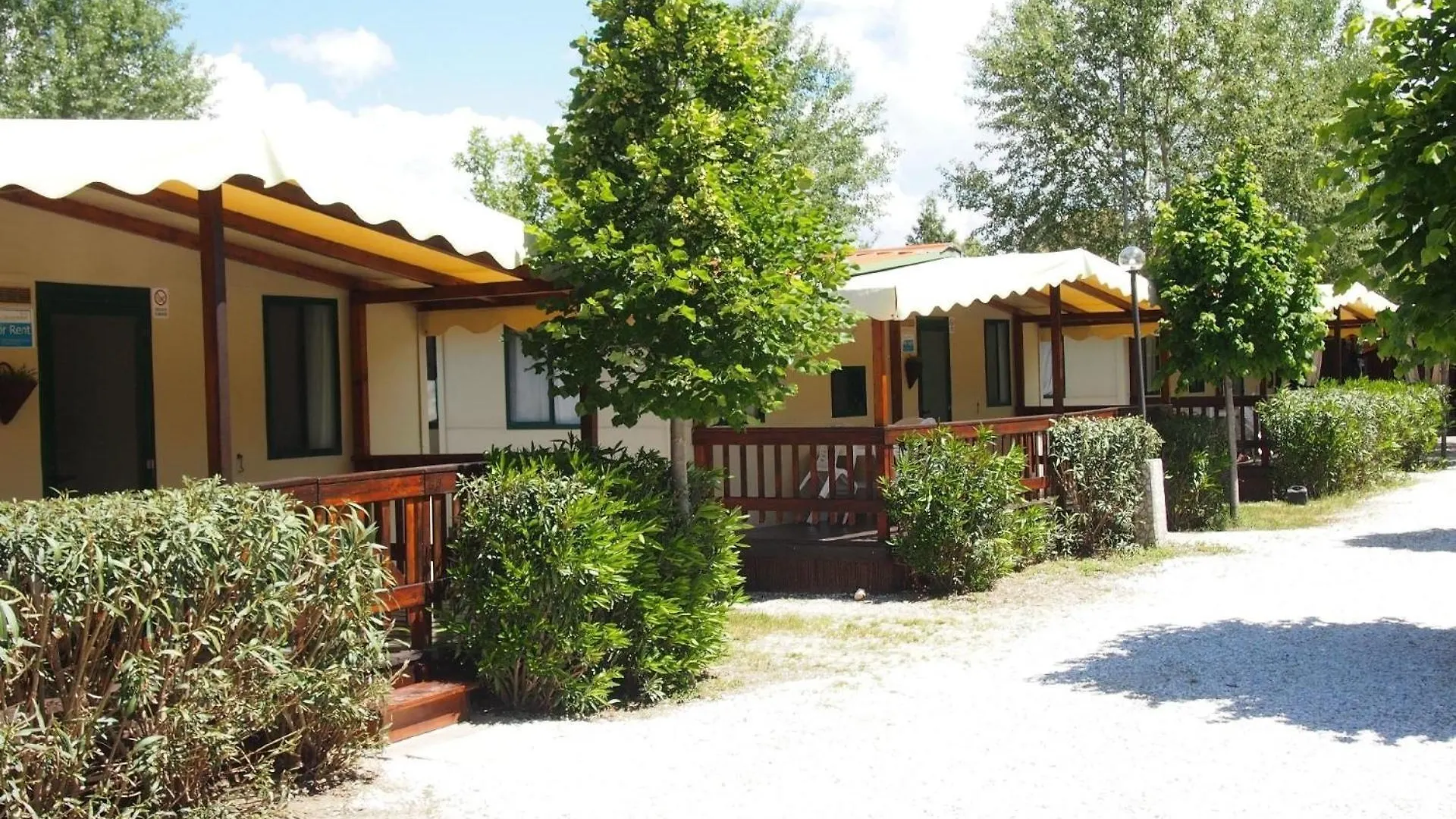 Ein Grosses Mobilheim Auf Einem Campingplatz Nahe Dem Meer Und Dem Badeort Viareggio